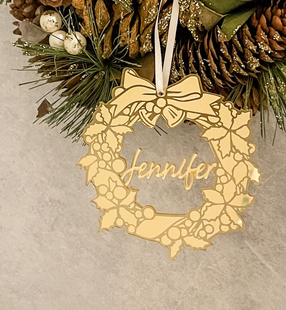 Personalised Christmas Wreath Ornament