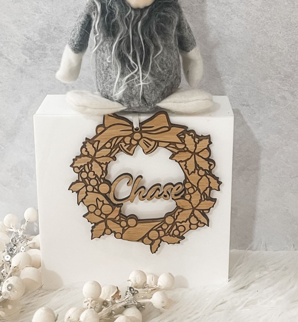 Personalised Christmas Wreath Ornament