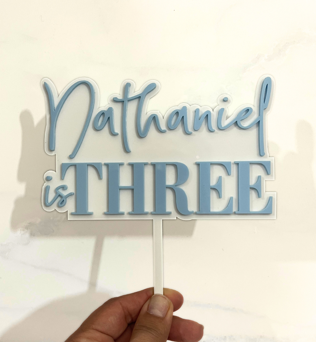 3D Layered Personalised Cake Topper