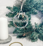 Peronalised Ribbon Bauble Ornament