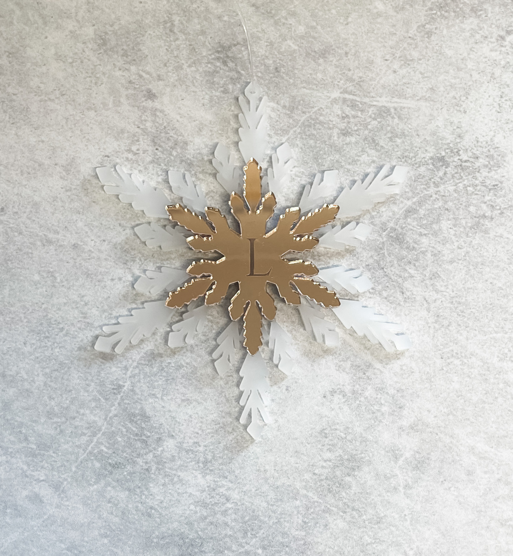 Personalised Layered Snowflake Ornament