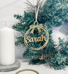 Peronalised Ribbon Bauble Ornament
