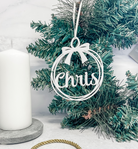 Peronalised Ribbon Bauble Ornament