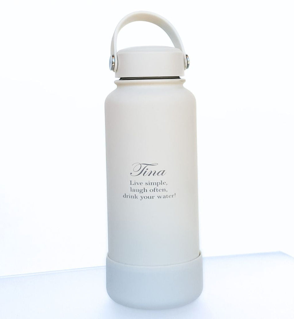 1-Litre Personalised Insulated Bottle with Rubber Base