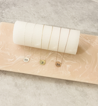 Brushed Circle Personalised Initial Necklace silver gold rose gold gift