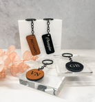 PERSONALISED LEATHER KEYRINGS