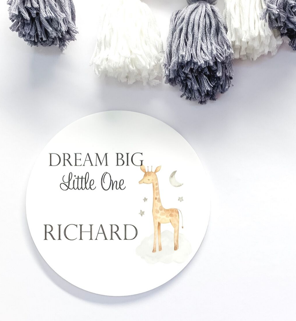 PERSONALISED DREAM BIG NAME PLAQUES