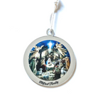 PERSONALISED NATIVITY SCENE CHRISTMAS ORNAMENT Silver