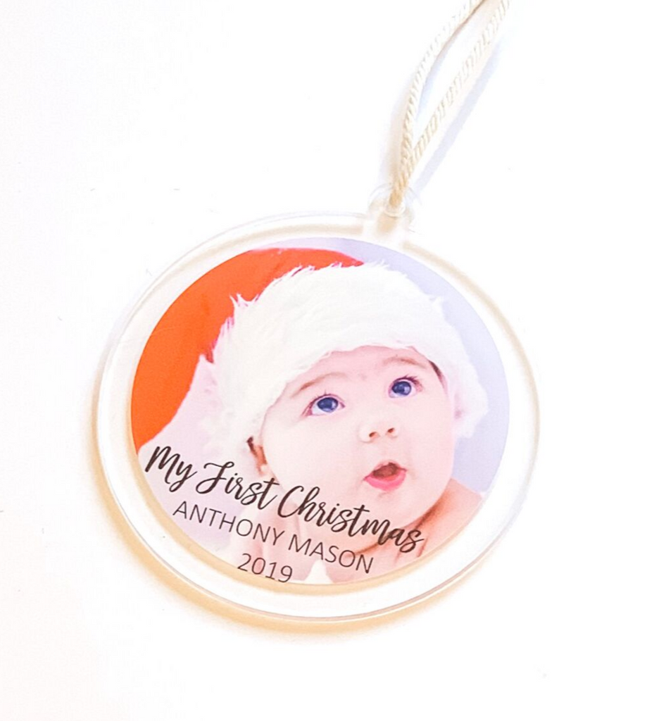 PERSONALISED CHRISTMAS PHOTO ORNAMENTS