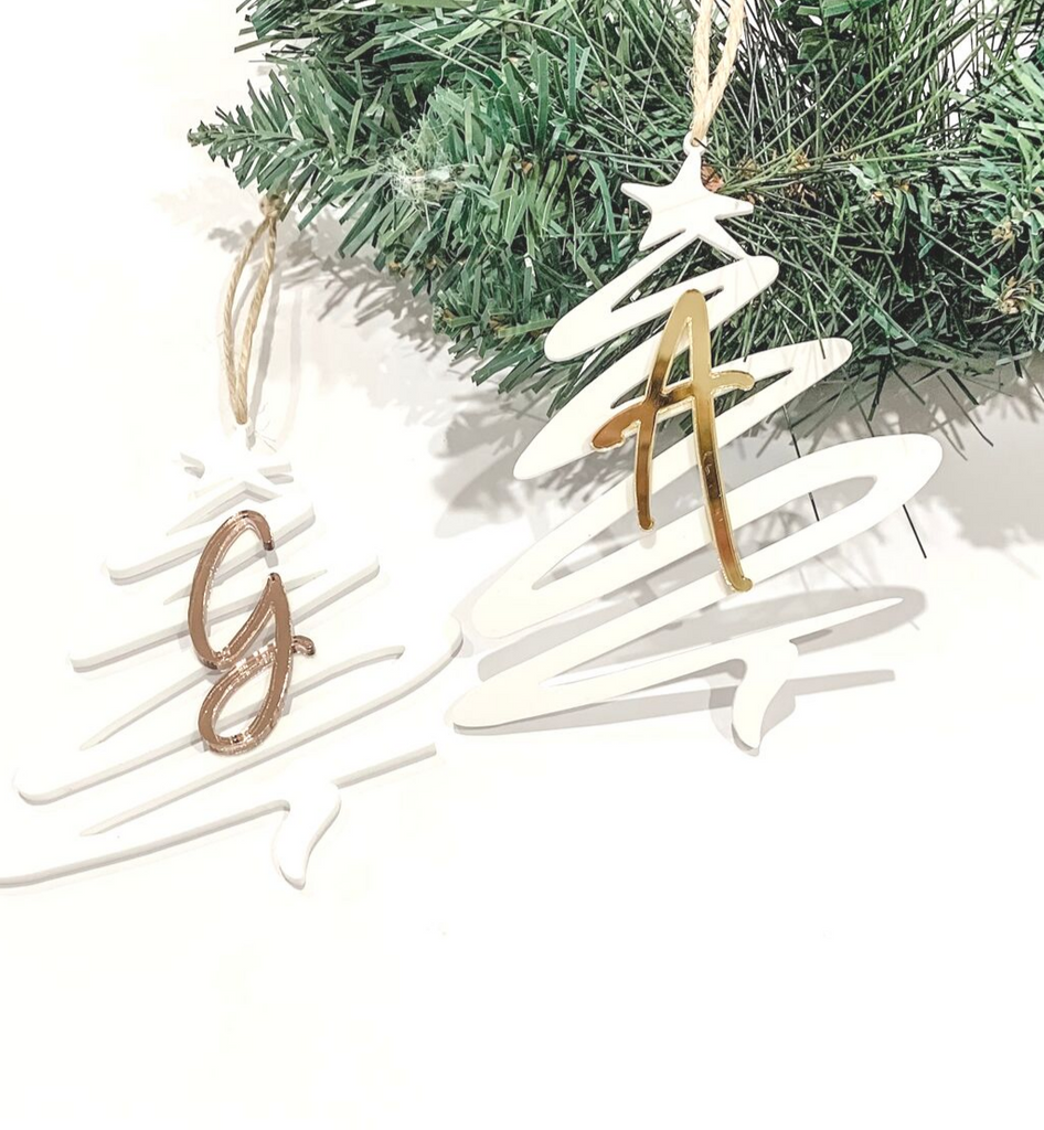 Personalised Christmas Tree Initial Ornaments