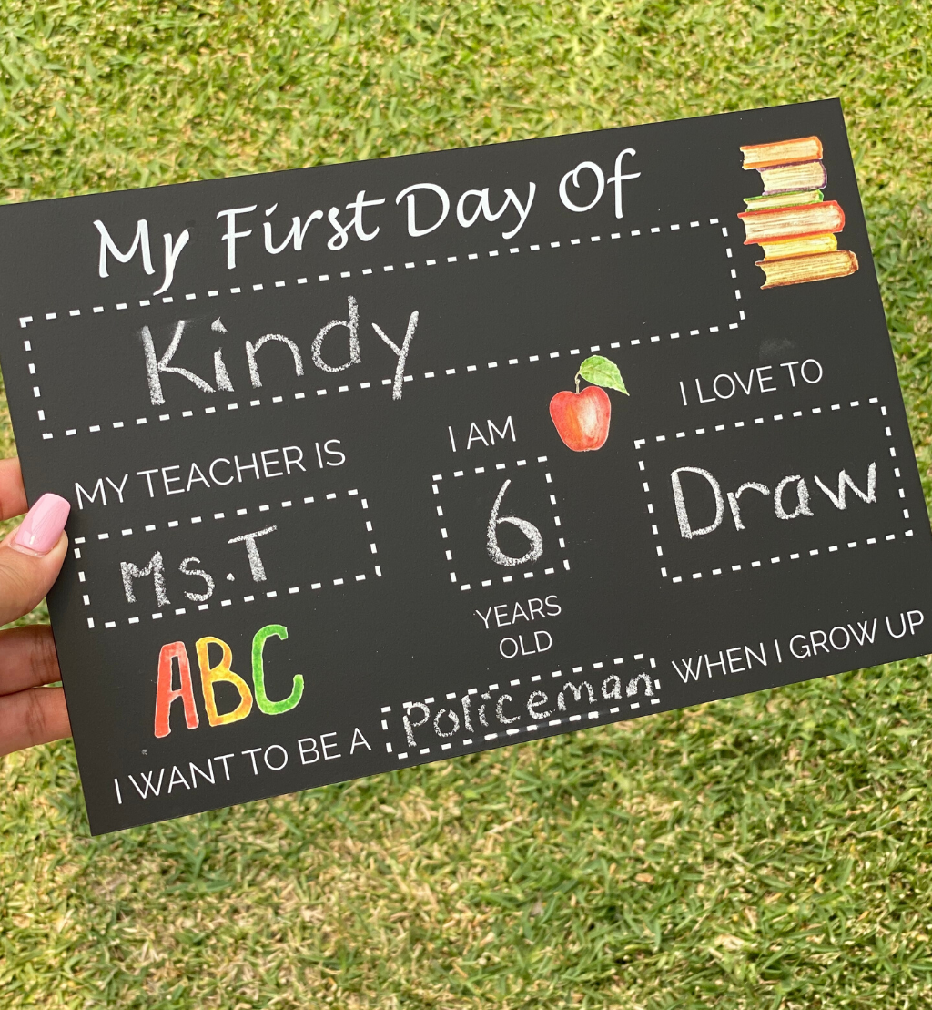 Standard First Day School Chalkboard