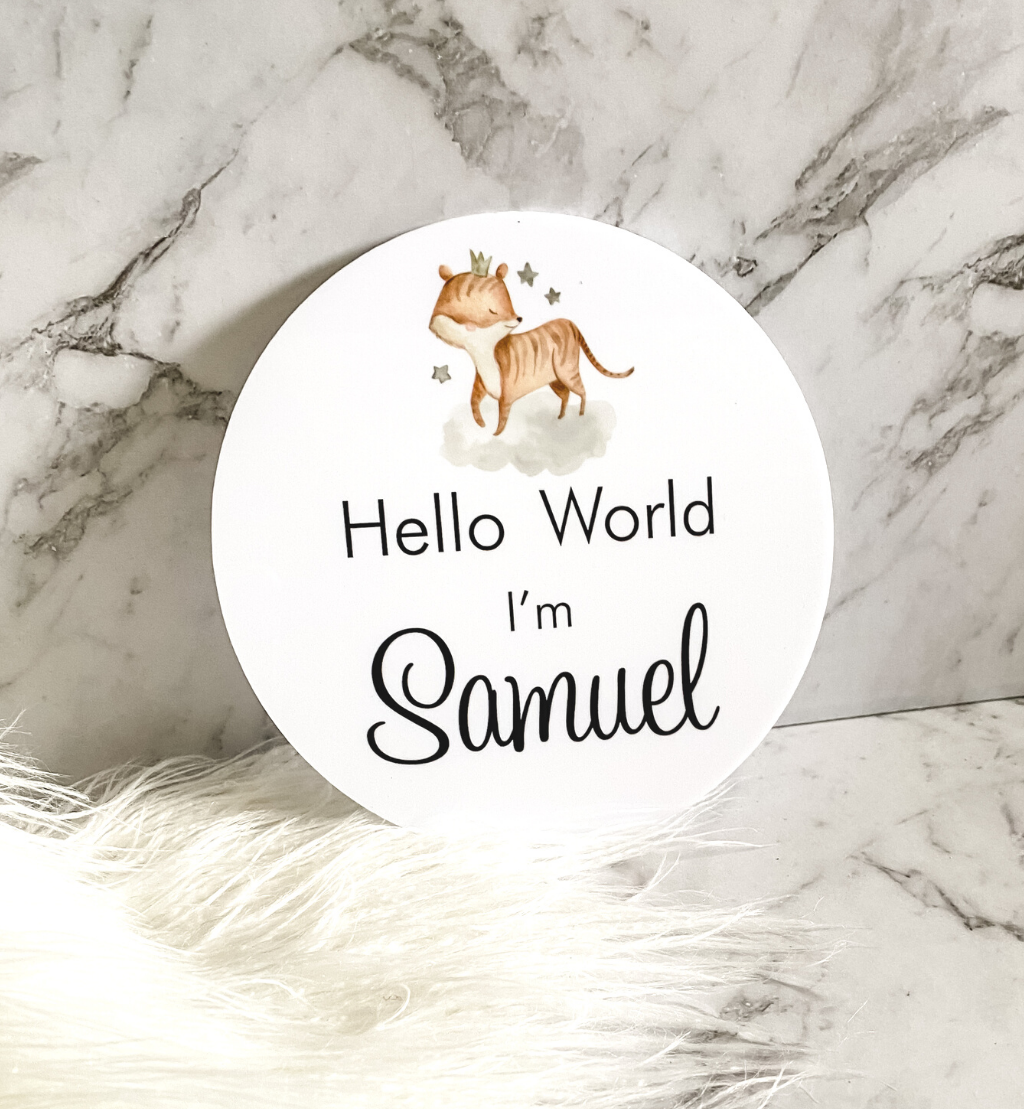 Hello World Personalised Plaque