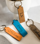 Personalised Leatherette Keyring Keychain