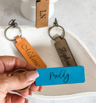 Personalised Leatherette Keyring Keychain