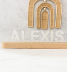 Large Personalised LED Timber Base Night Light