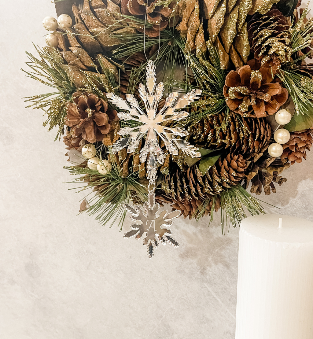 Personalised Snowflake Drops Ornament