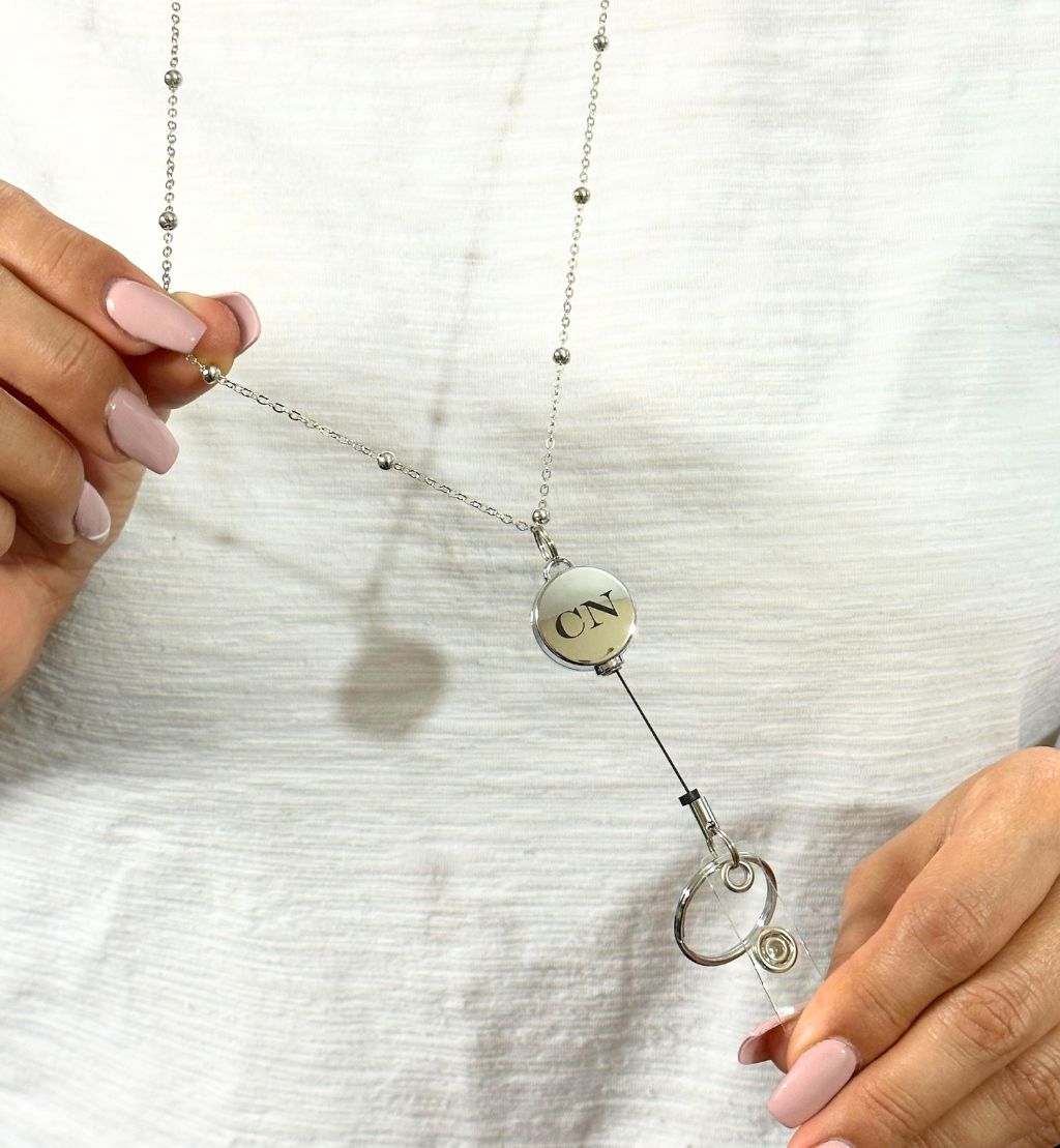 Beaded Personalised Retractable Badge Lanyard