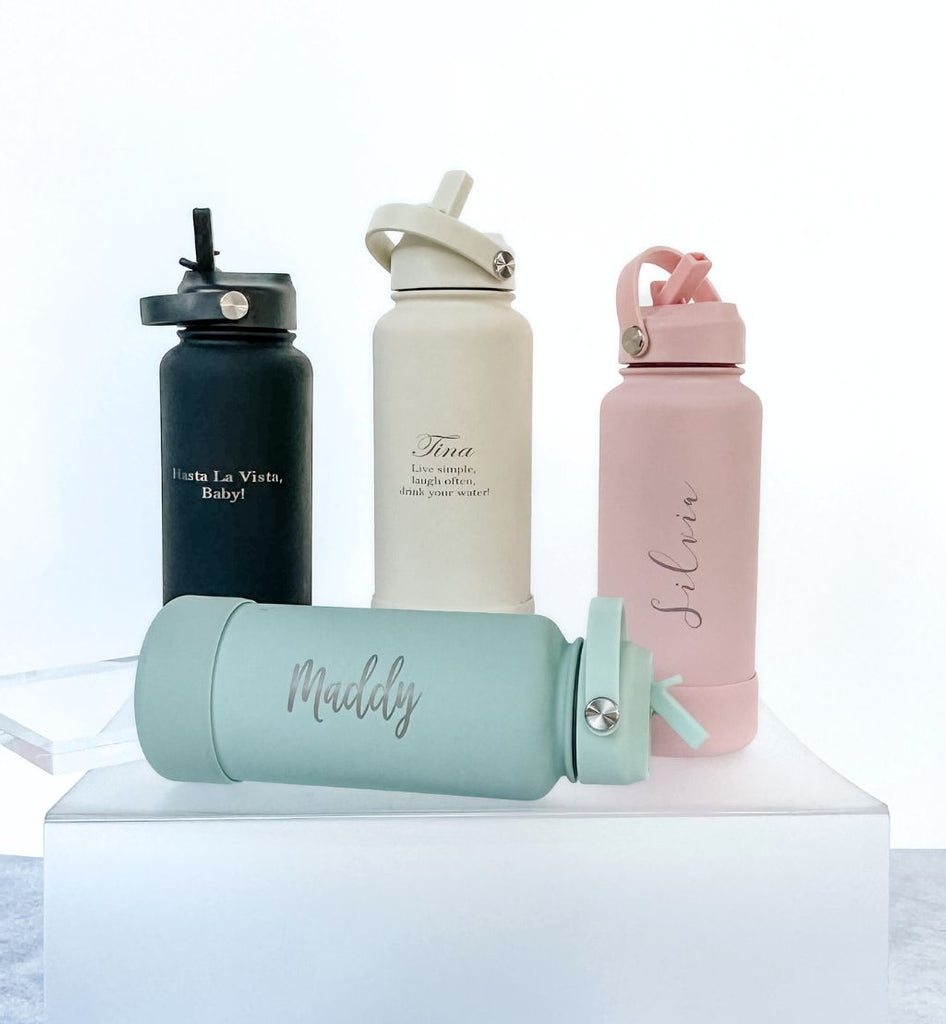 1-Litre Sip Lid Personalised Insulated Bottle with Rubber Base