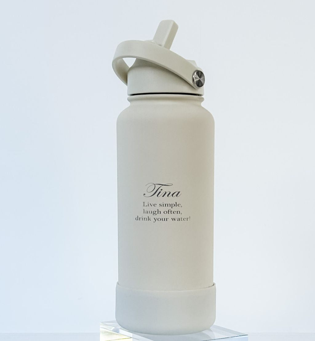1-Litre Sip Lid Personalised Insulated Bottle with Rubber Base