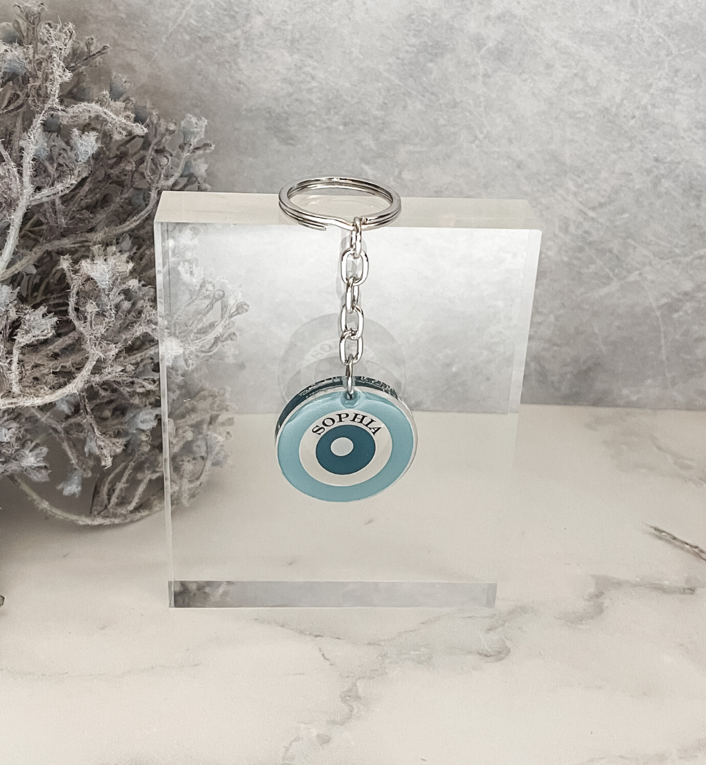 Blue Eye Magic Personalised Keyring