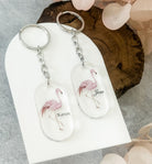 Personalised Flamingo Keyring