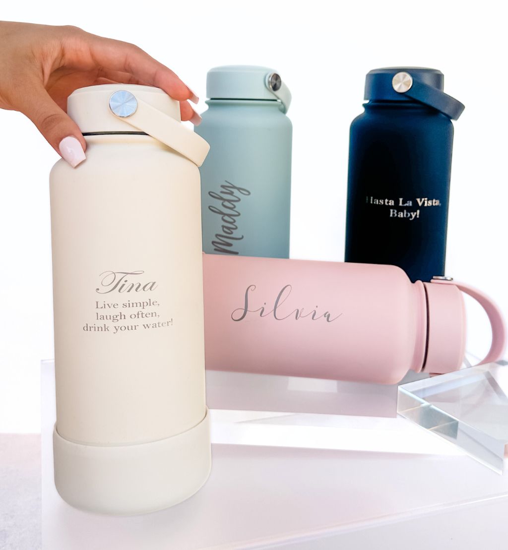 1-Litre Personalised Insulated Bottle with Rubber Base