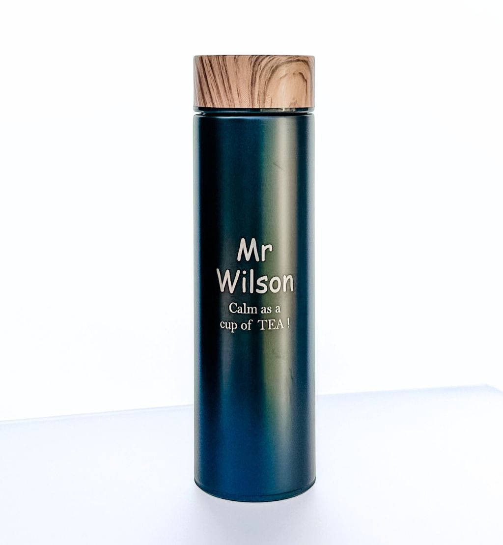 500ml Wood Grain Lid Personalised Infuser