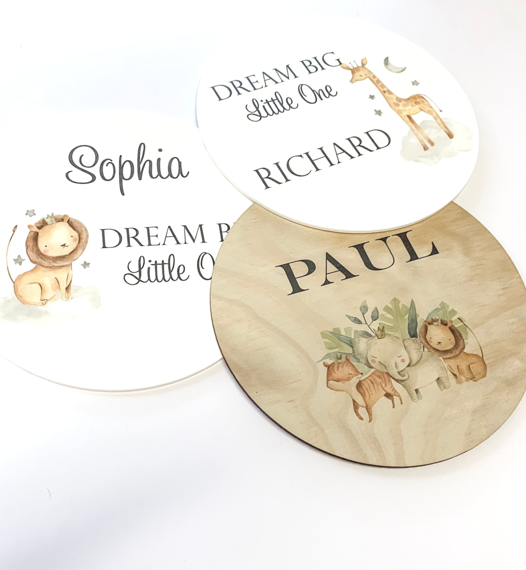 PERSONALISED DREAM BIG NAME PLAQUES