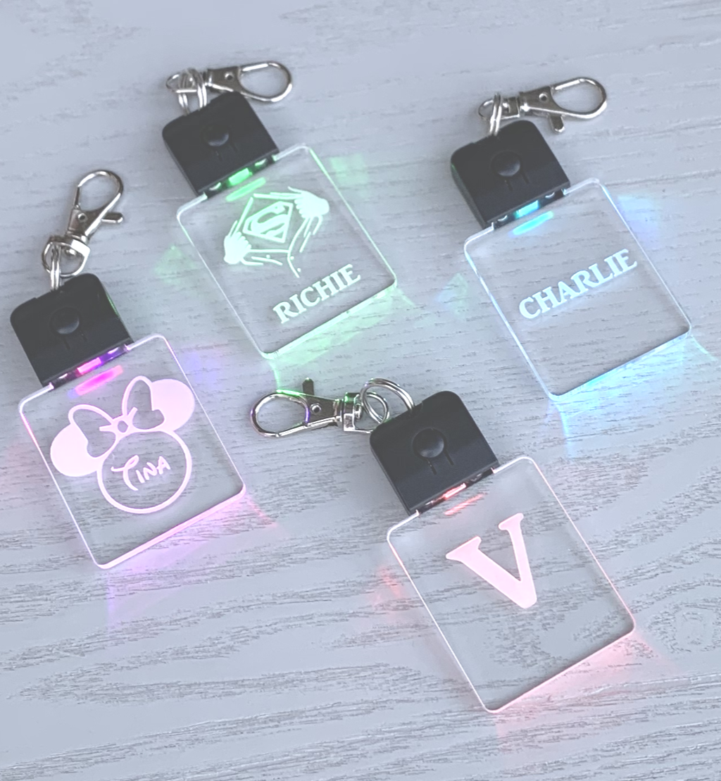 Personalised LED Keychain Keyring