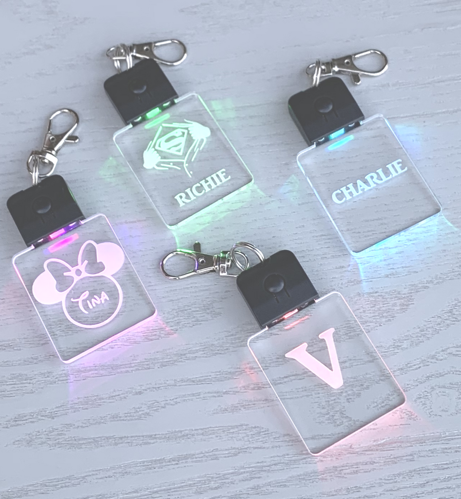 Personalised light up keyring discount