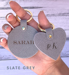 personalised luxury leather keyring keychain key